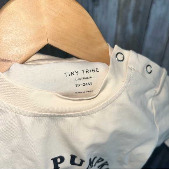 NWT Tiny Tribe Hello Pumpkin Cream Top - Picture 8 of 8